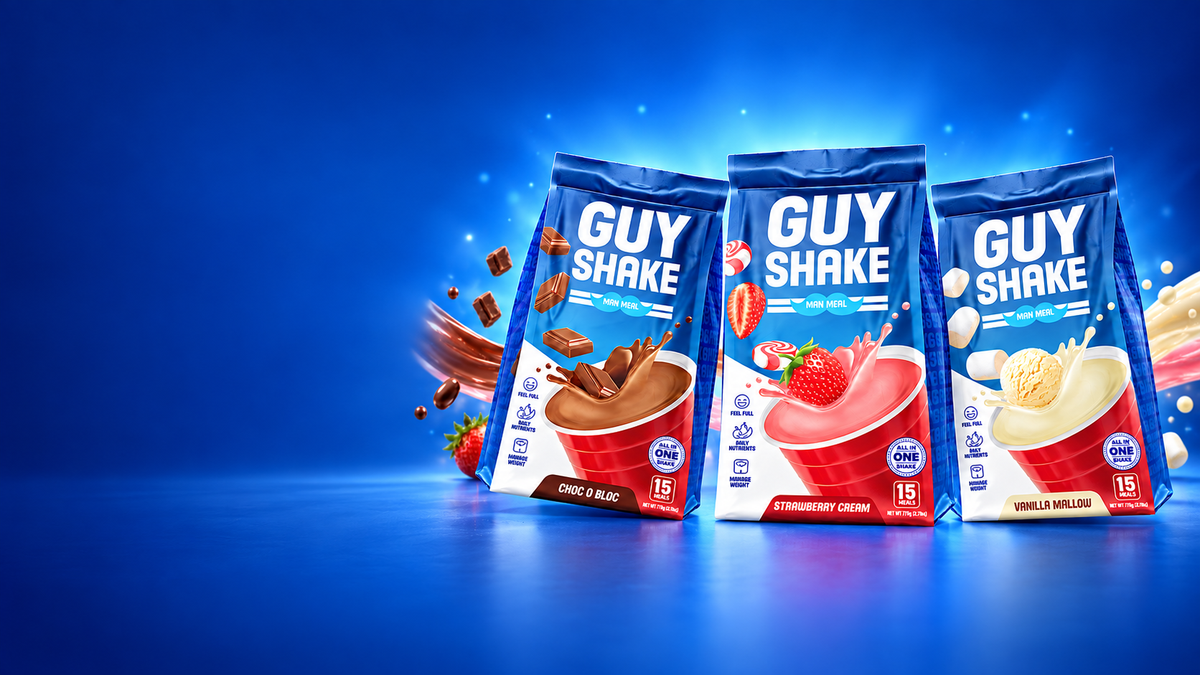 Guy Shake bags in Choc O Bloc, Strawberry Cream and Vanilla Mallow